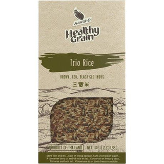 Sawat‑D Trio Rice – Brown, Red & Black Glutinous  – 1 kg