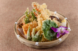 Tempura di gamberi e verdure