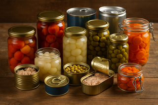 Cibi in scatola e sottaceti